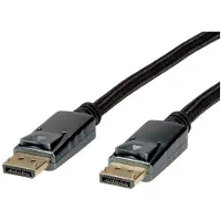 Roline DisplayPort Kabel, DP v1.4, M/M, zwart / zilver, 1 m