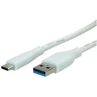 Value USB 3.2 Gen 1 kabel, A-C, M/M, wit, 3 m