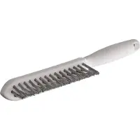 Lessmann Hoeklasborstel | lengte 290 mm | 0,35 mm RVS-staaldraad golvend | 3-rijig | 1 stuk - 185811