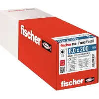 Fischer 566361 PowerFast II Verzonken houtschroef 8 mm 200 mm Interne vertanding Staal Galvanisch verzinkt 50 stuk(s)