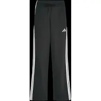 Adidas Sportbroek 'ESSENTIALS 3-STRIPES OPEN HEM FLEECE' zwart / wit