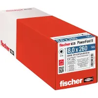 Fischer 568158 PowerFast II Verzonken houtschroef 8 mm 260 mm Interne vertanding Staal Galvanisch verzinkt 50 stuk(s)