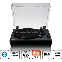 Lenco LS-60BK - Houten platenspeler met Bluetooth en ingebouwde speakers - Zwart