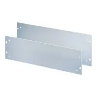NVent 19" voorpaneel met gaten voor handgrepen, 2 HE, 3 mm, Al, geanodiseerd, onbehandelde randen