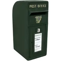 MonsterShop Ierland brievenbus - groen - 24x37x57 cm - afsluitbaar met 2 sleutels