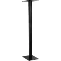 MonsterShop Brievenbus paal - zwart - 20x28x105 cm - waterbestendig
