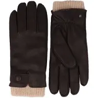 Roeckl Vingerhandschoenen 'Quebec' sand / donkerbruin