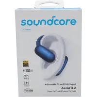 Anker Soundcore AeroFit 2 On Ear koptelefoon Bluetooth Stereo Blauw Oplaadbox