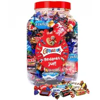 Celebrations Mars chocolademix "Bedankt juf!" - cadeau voor juf - Mars, Snickers, Twix, Bounty, Maltesers, Galaxy & MilkyWay - 1200g