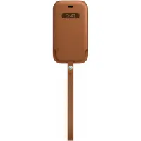 Apple iPhone 12 mini Leren Sleeve met MagSafe Zadelbruin