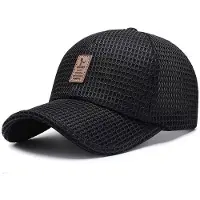 INF Zwarte mesh pet, ademend Black