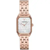 Emporio Armani AR11389 Twee Hand Rose Gold Tone dameshorloge
