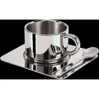 Nichba-Design Steel Cup Trio Koffiekop - Koffiekopjes Roestvrijstaal Roestvrij staal - 900201
