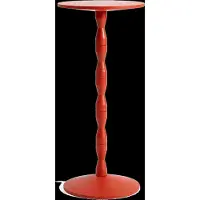 Design House Stockholm Pedestal Table Red Orange