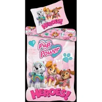 Paw Patrol Pup Power peuterdekbedovertrek - roze - 100 x 135 cm
