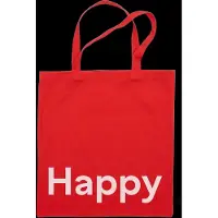 Design Letters Tote bag tas Happy-rood