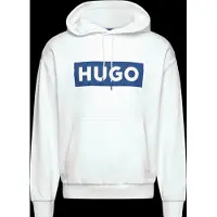 HUGO Sweatshirt 'Nalves' blauw / wit