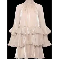 Gina Tricot mini-jurk in laagjeslook model 'Flowy frill'