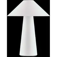 Globen Lighting accu-tafellamp Cannes, wit, 26 cm IP44 dimbaar, wit / opaal, Woon-/ Eetkamer, Kunststof, Scandinavisch
