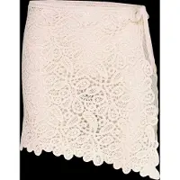 Gina Tricot  - Knitted crochet apron skirt - Rokken - Wit - M - Dames