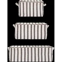 House Doctor Hdvibes Opbergmand Lichtbruin Pak Van 3 - Manden Canvas Light brown - 205720534