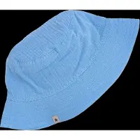 Huttelihut - Kid's Bucket Hat Muslin - Hoed 52 cm - 2-4 Years, blauw