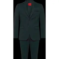 HUGO Tweedelig, extra slim-fit pak van een materiaalmix met dessin