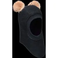 Huttelihut Balaclava - Wol/Katoen - 2-lag - BIG Bear - Dark Bere - - 0-1 jaar (50-80) - Balaclavas - Dubbel