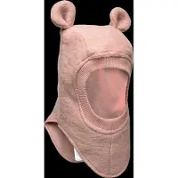 Huttelihut - Kid's Balaclava Ears Wool - Bivakmuts 52 cm - 2-4 Years, roze