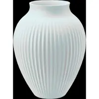 Knabstrup Keramik Knabstrup vaas geribbeld 20 cm Ice blue