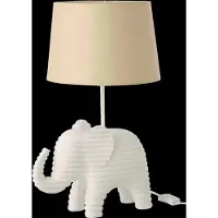 J-Line tafellamp Gestreept - polyresin - wit