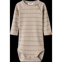 Lil´ Atelier Rompertje/body 'Kail' donkerbeige / bruin