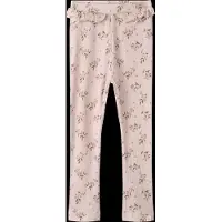Lil´ Atelier MINI slim fit legging met textuur roze Meisjes Stretchkatoen - maat 104