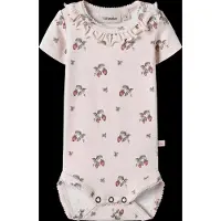 Lil´ Atelier BABY romper ecru Meisjes Stretchkatoen Ronde hals All over print - maat 68