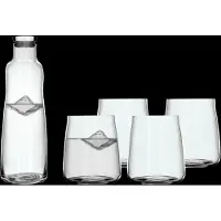 Lyngby Karaf met Glazen Zero Clear (Set van 5)