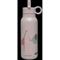 Liewood Thermoskan 'Falk 350 ml' sand / lichtblauw / cognac / grijs
