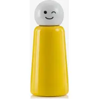 Lund London Mini Knipoog thermosfles - Geel - RVS - 300ml