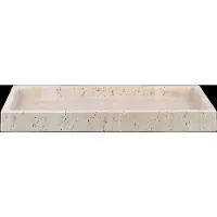 Mette Ditmer Travertine decoratie dienblad 16x31 cm Linnen