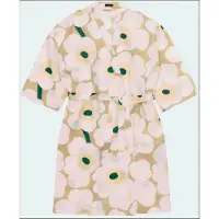Marimekko Unikko badjas L/XL Sand-off white-hay-emerald