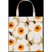 Marimekko Pieni Unikko tas 44x43 cm Beige-wit