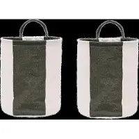 Oyoy Kara opbergmand small Ø18x22 cm 2-pack Dark Green