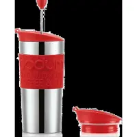 Bodum Travel Press Set Basic met Extra Deksel Red RVS 350 ml