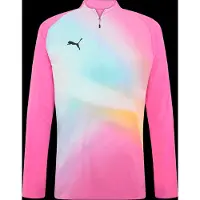 Puma Individual Lightspeed Ultimate voetbaltop met kwartrits voor Heren, Roze/Zwart, Maat S