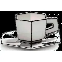 Serax - Annebet Philips - Carte Blanche Espresso Kop & Schotel - Set van 2