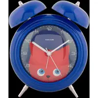 Karlsson Wekker Peekaboo Cat - Blauw - 15.2x6.5x18.2cm - Scandinavisch - Wekker voor slaapkamer - Wekkers
