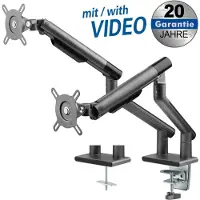 My Wall bureaubeugel voor 2 monitoren tot 32 inch / interactief / zwart/zilver