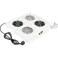 Roline 19-inch dakventilatie unit met 2 ventilatoren, thermostaat, grijs