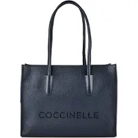 Coccinelle Leren handtas Myrtha26 Handbag Grained Leather Midnight Blue donkerblauw