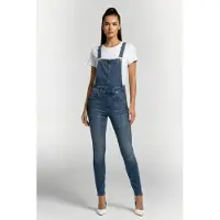 G-Star Lynn High Waist Skinny Overall Faded Neptune Blue Size: W31 | Jumpsuits Outlet | Dames | Blauw