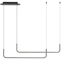 ROSSINI ILLUMINAZIONE Horizontale LED-hanglamp DUO, 15W, 3000K, IP20 – Structuur van zwart aluminium met een elegant en modern design – Rossini-groep